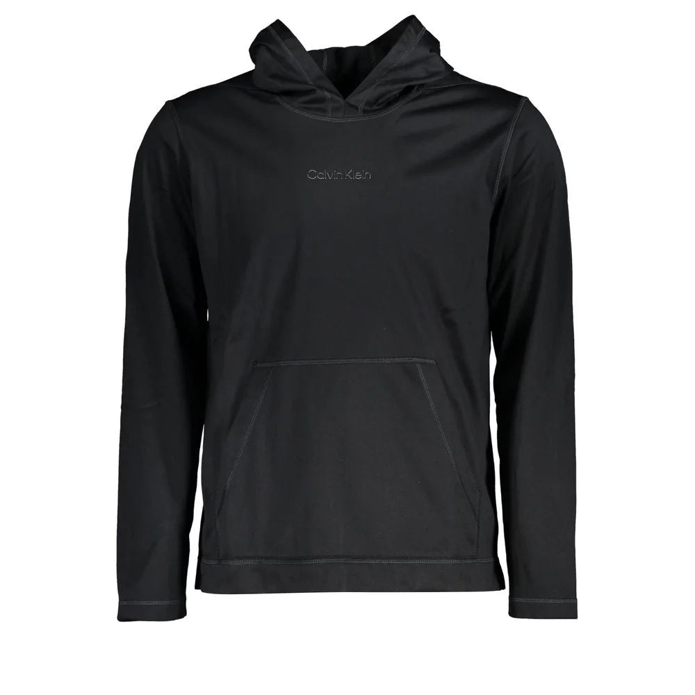 Calvin Klein Black Polyester Men’s Hooded Sweater - Hoodies