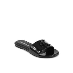 Calvin Klein Black Polyester Sandal - Sandals