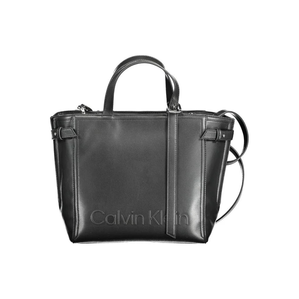 Calvin Klein Black Polyester Women Handbag - Satchel Bags