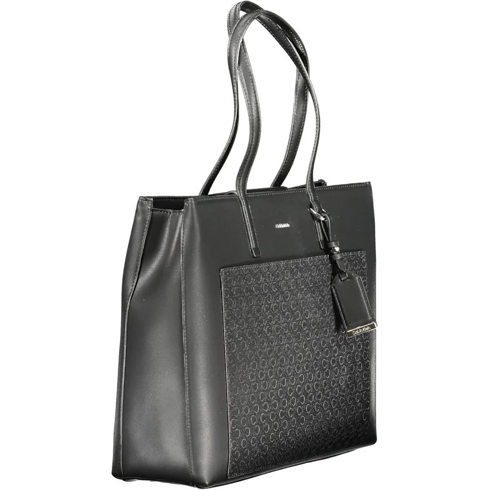 Calvin Klein Black Polyester Women Handbag - Shopper Bags