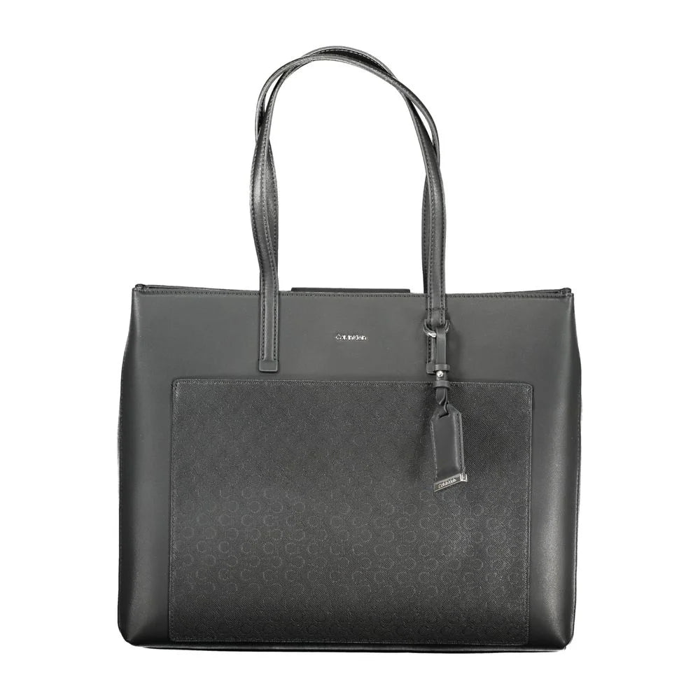 Calvin Klein Black Polyester Women Handbag - Shopper Bags