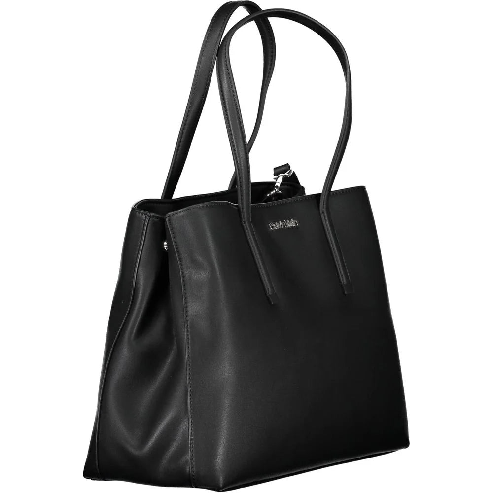 Calvin Klein Black Polyester Women Handbag - Shopper Bags