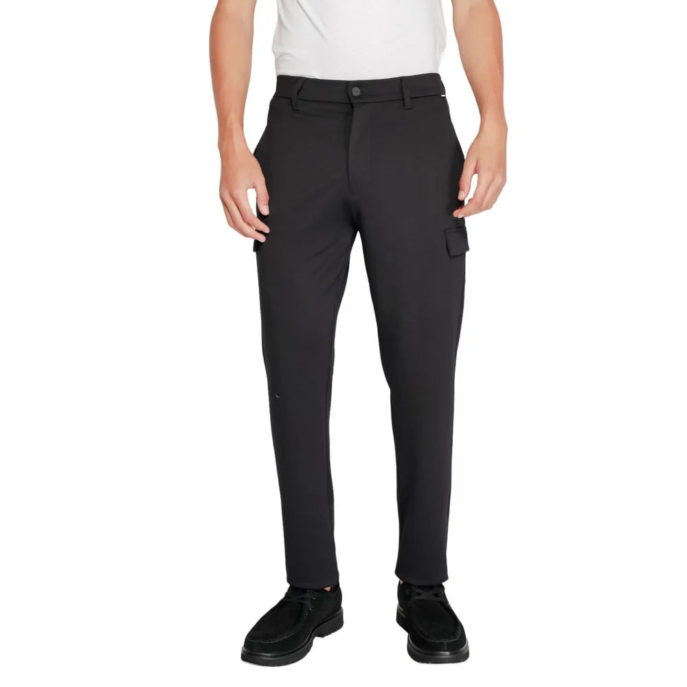 Calvin Klein Black Recycled Polyester Joggers Workout Pant