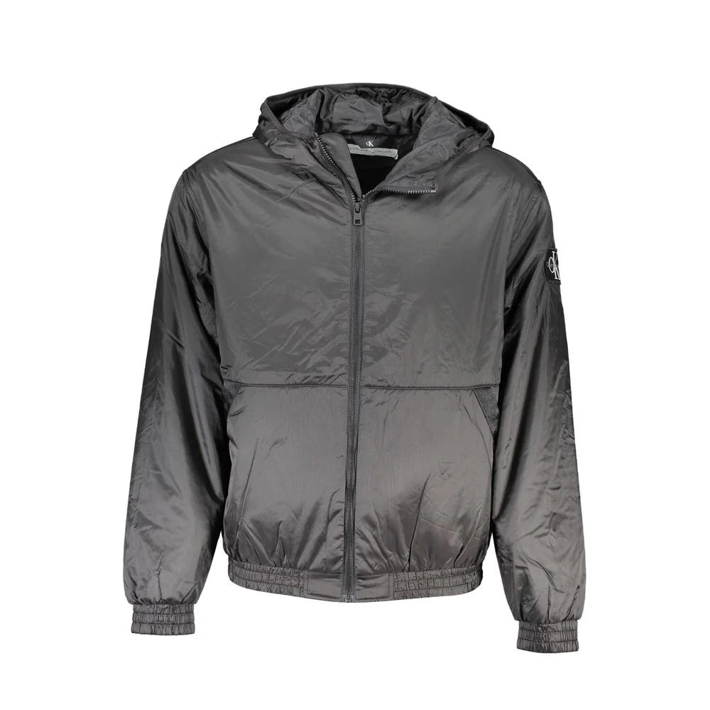 Calvin Klein Black Recycled Polyester Men Jacket - Windbreakers