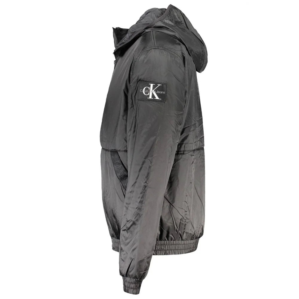 Calvin Klein Black Recycled Polyester Men Jacket - Windbreakers