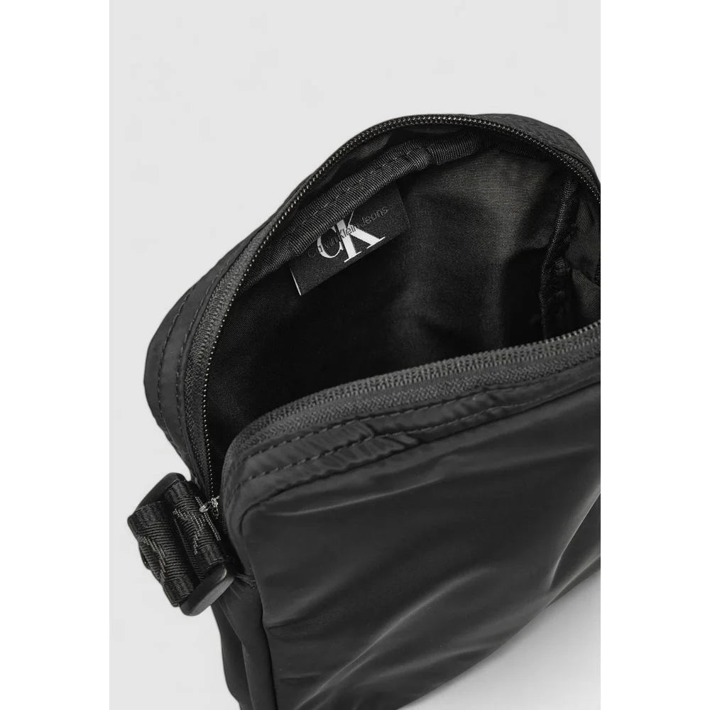 Calvin Klein Black Recycled Polyester Messenger Bag - Messenger Bags
