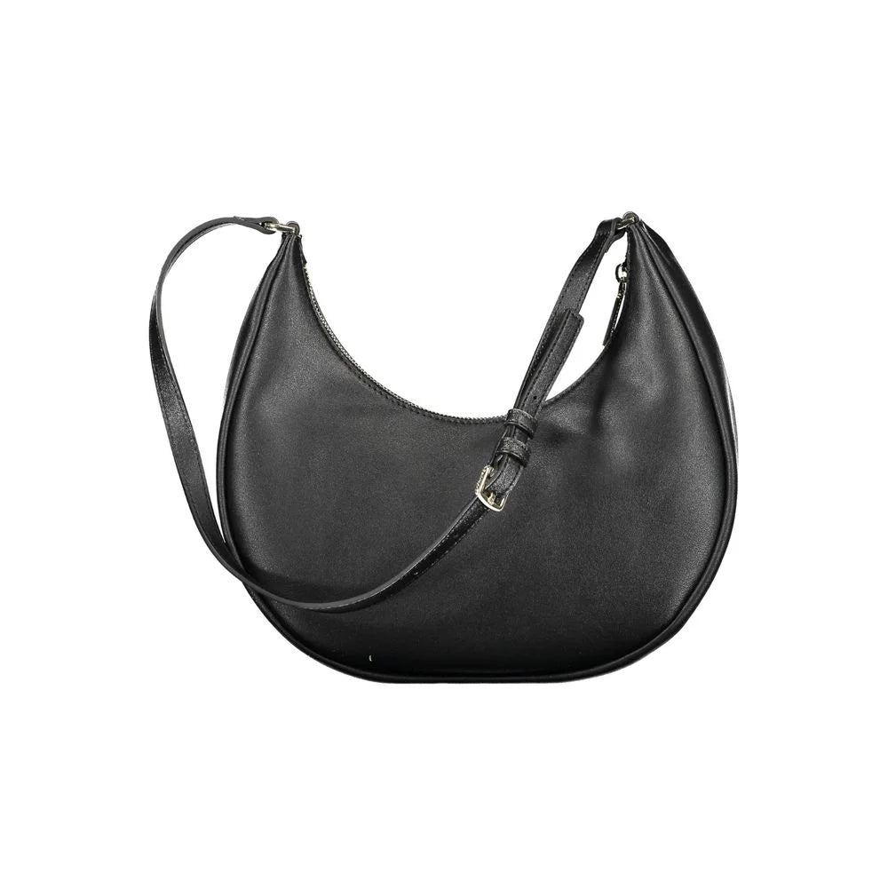 Calvin Klein Black Recycled Polyester Women Handbag - Half-Moon Bags