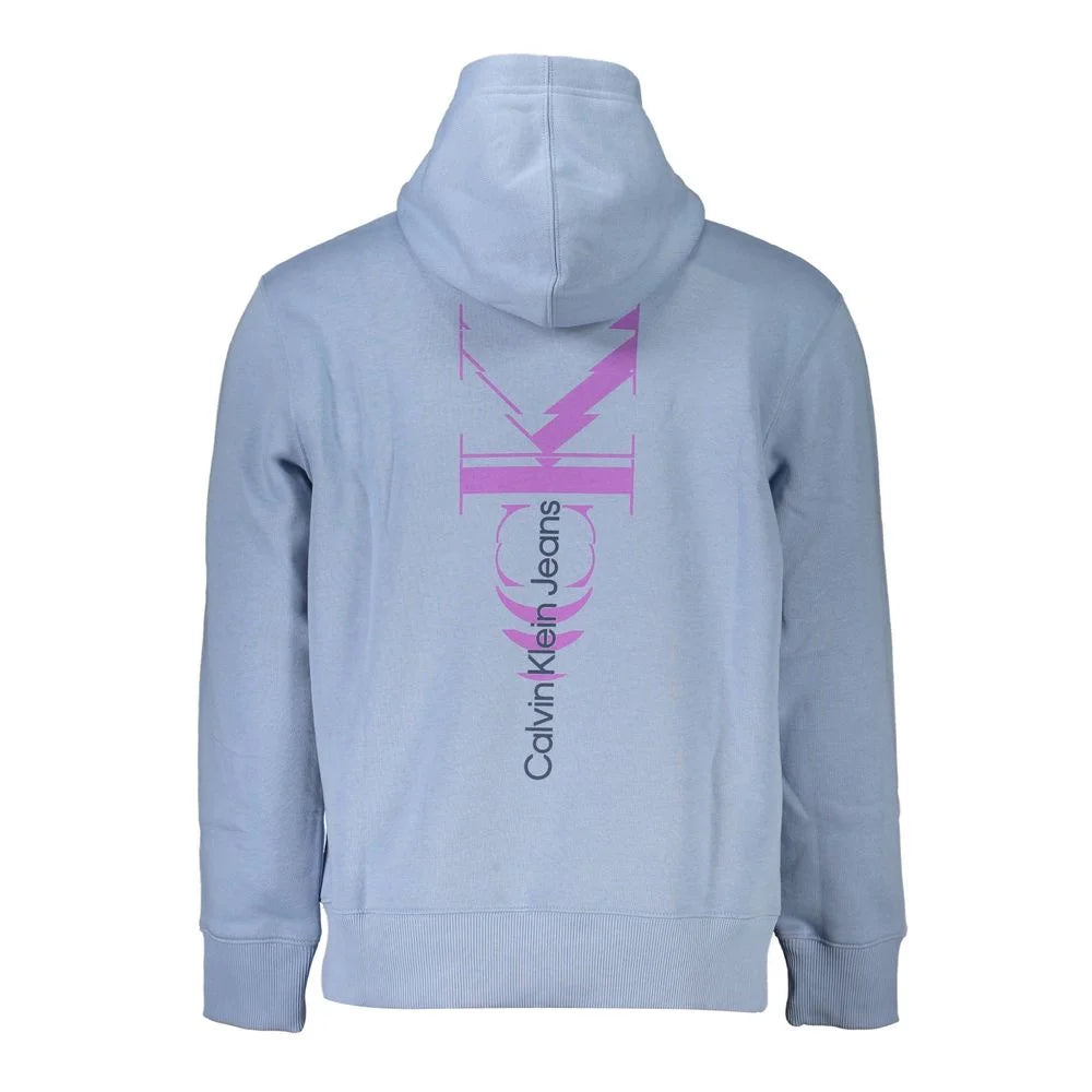 Calvin Klein Blue Cotton Men Sweater - L - Hoodies