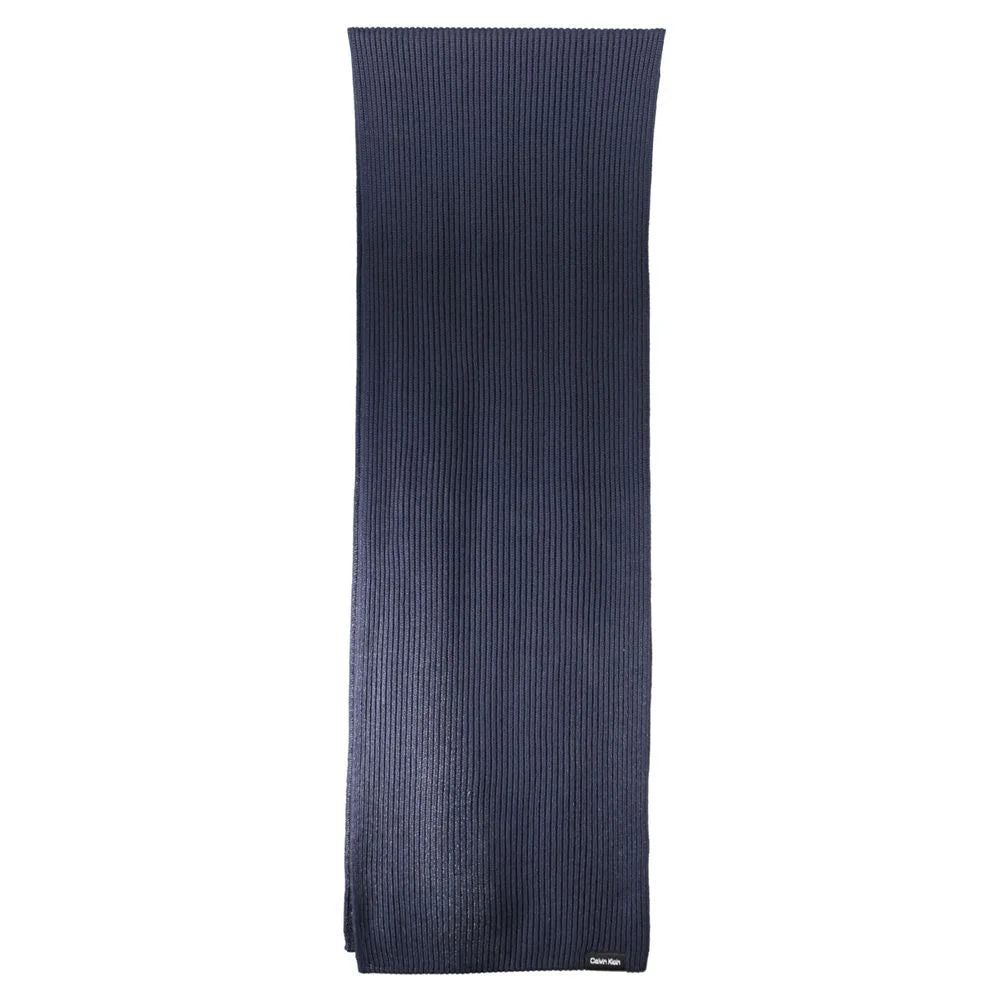 Calvin Klein Blue Cotton Scarf - Scarves & Shawls