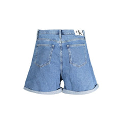 Calvin Klein Blue Cotton Short - Denim Shorts