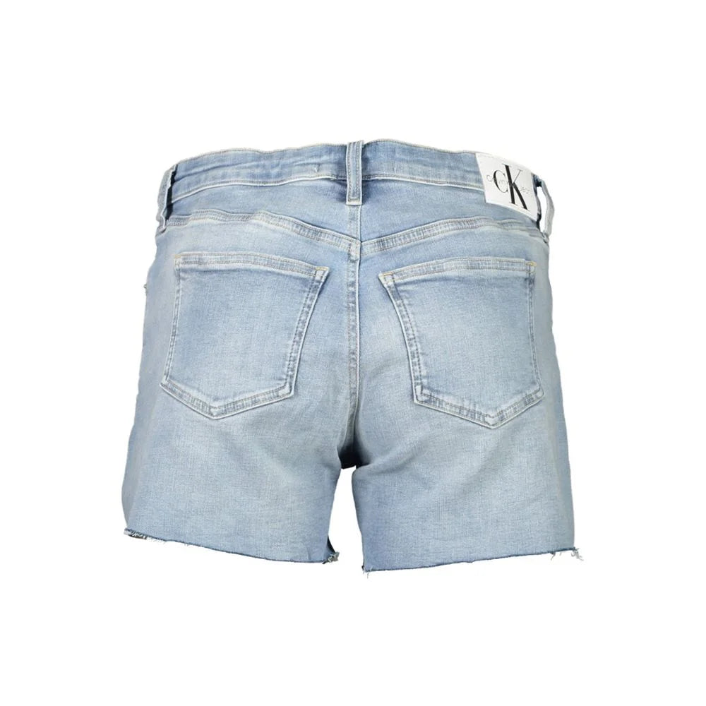 Calvin Klein Blue Cotton Women Shorts - W25 - Denim Shorts