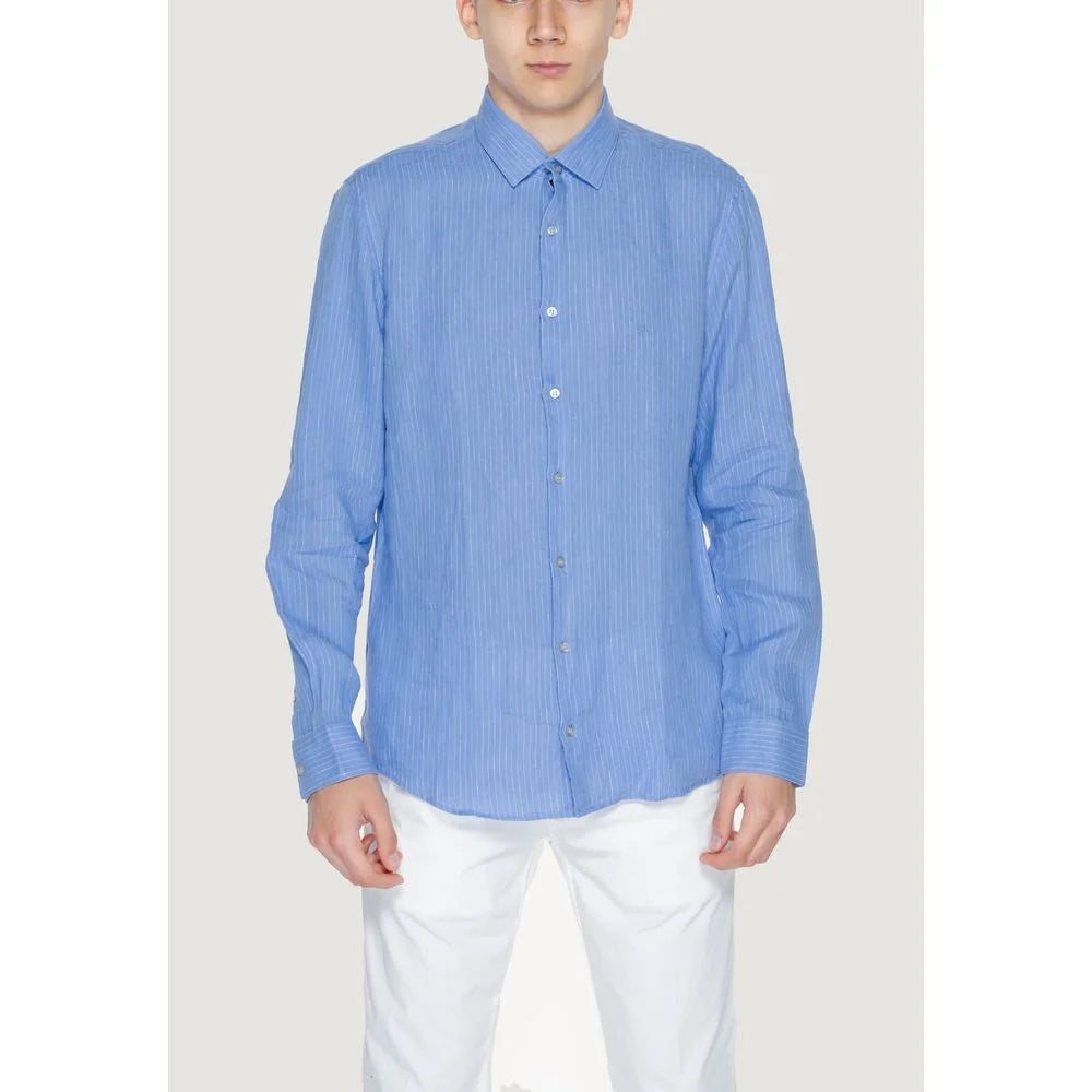 Calvin Klein Blue Linen Shirt - 39