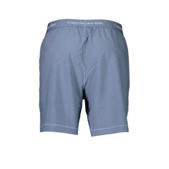 Calvin Klein Blue Polyester Pant - Jogger Shorts
