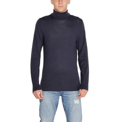 Calvin Klein Blue Wool Turtleneck
