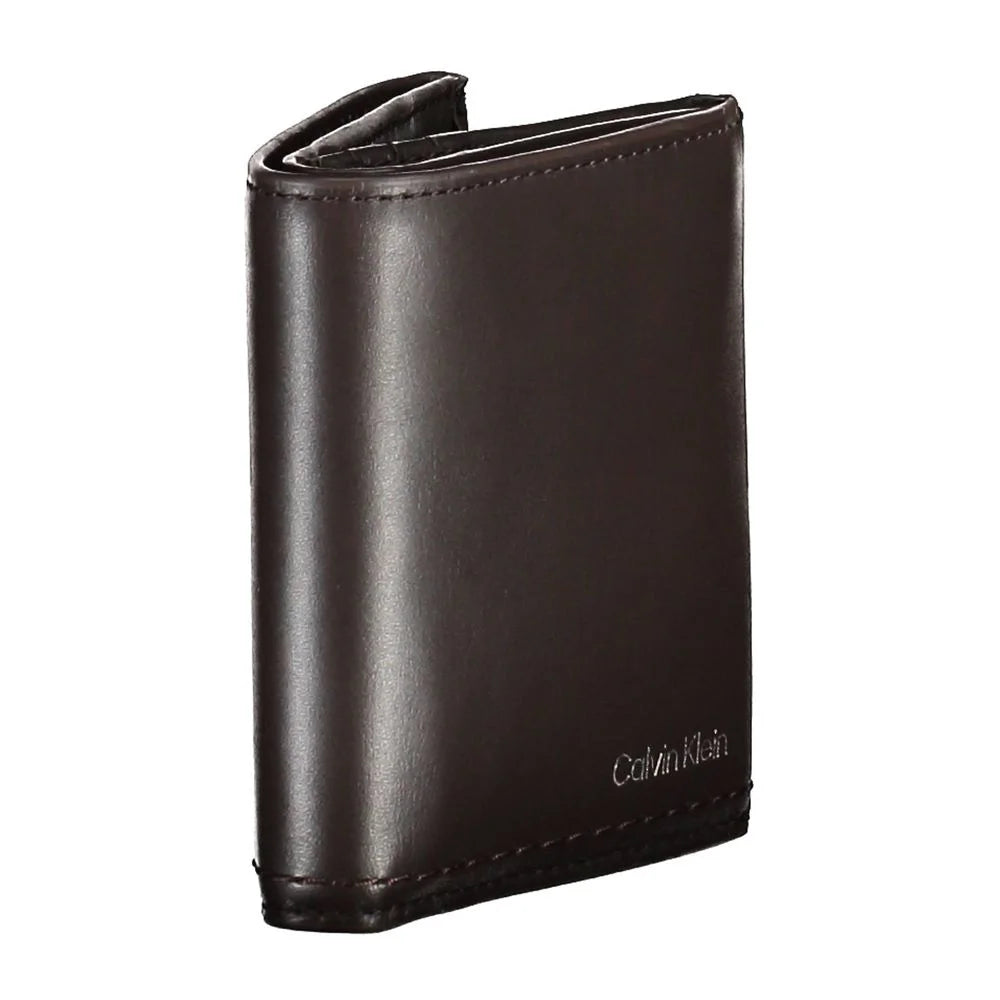 Calvin Klein Brown Leather Men Wallet - Wallets