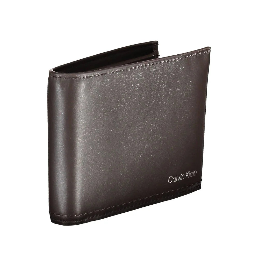 Calvin Klein Brown Leather Men Wallet - Wallets