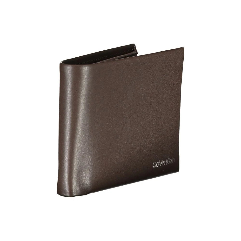 Calvin Klein Brown Leather Wallet - Wallets