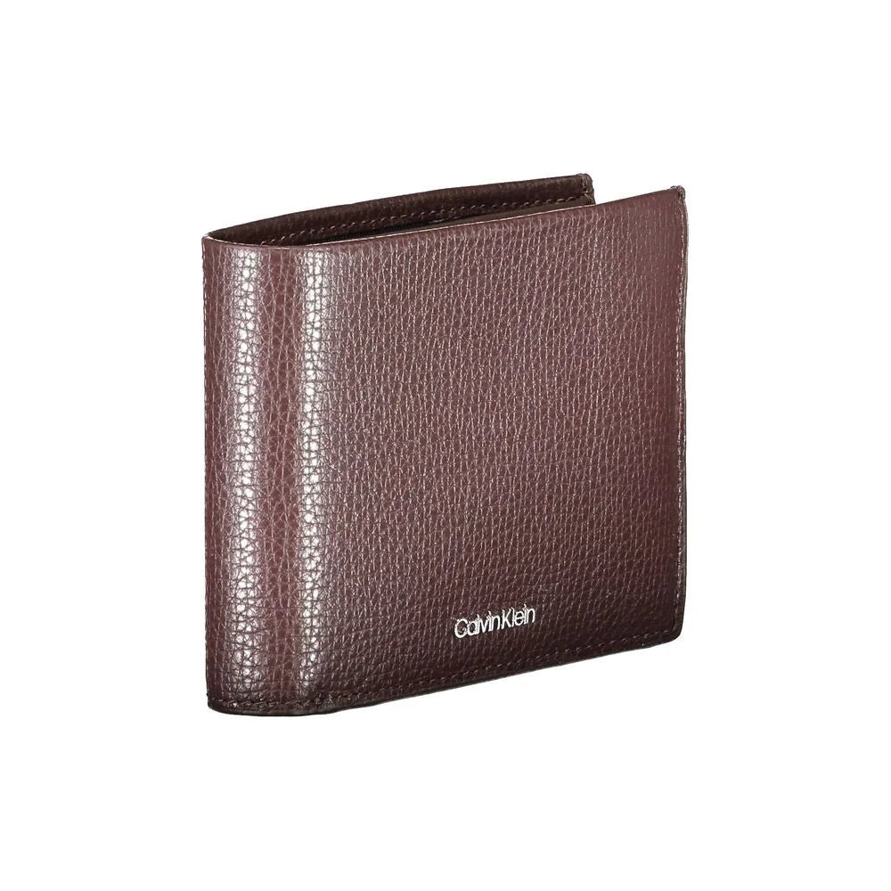 Calvin Klein Brown Leather Wallet - Wallets