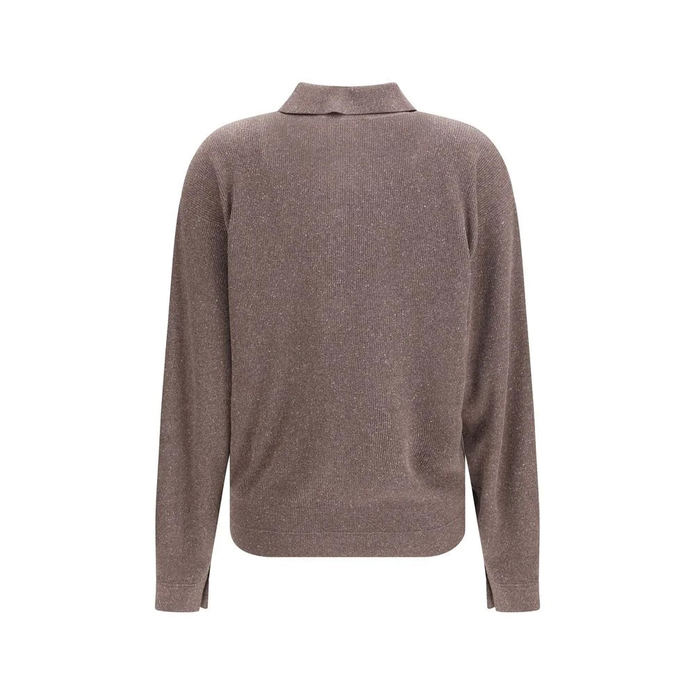 Hnedá hodvábna mikina Calvin Klein