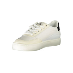 Calvin Klein Chic White Lace-Up Sneakers with Contrast Detailing - Sneakers