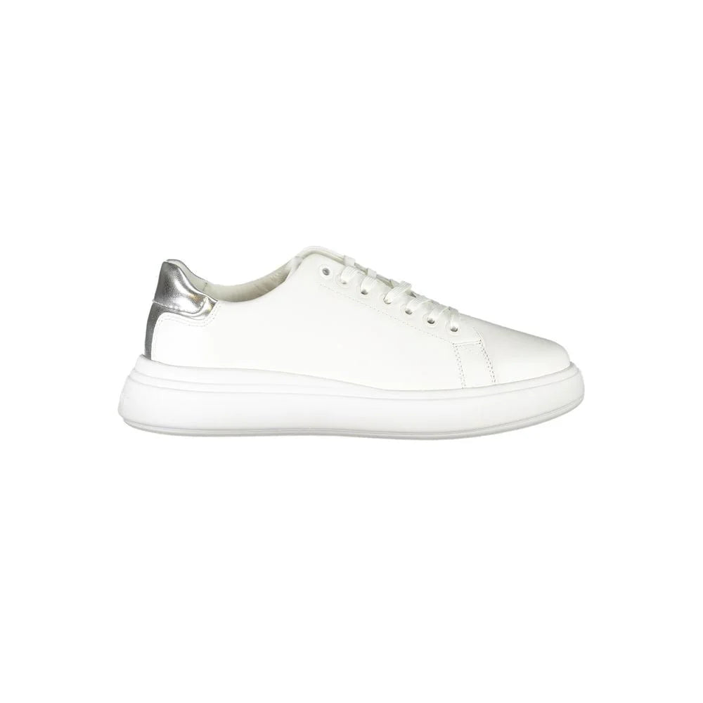 Calvin Klein Chic White Sneakers with Contrast Details - Sneakers