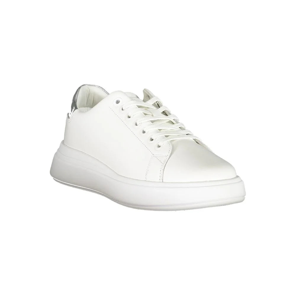 Calvin Klein Chic White Sneakers with Contrast Details - Sneakers