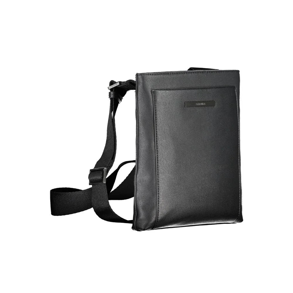Calvin Klein Eco-Conscious Black Shoulder Bag with Logo - Cross Body Bags