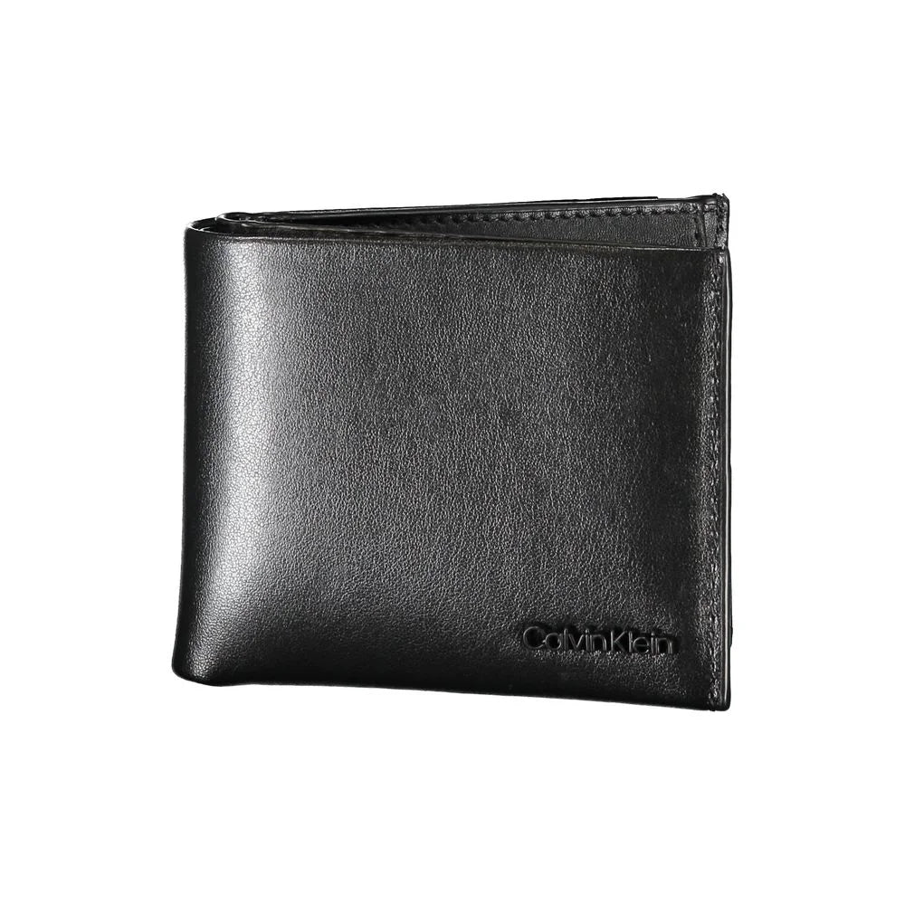 Calvin Klein Elegant Black Leather Dual-Compartment Wallet - Wallets