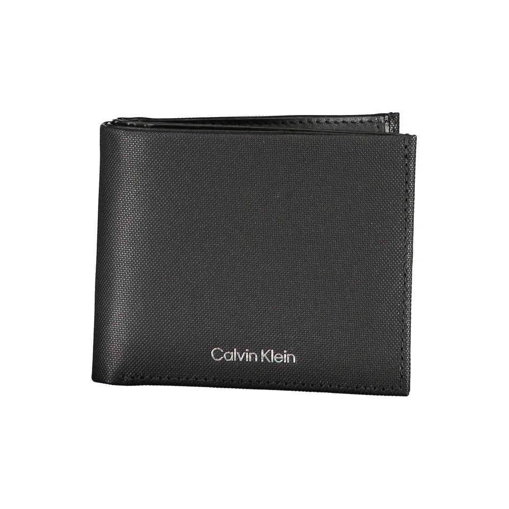 Calvin Klein Elegant Black Leather Wallet with RFID Block - Wallets