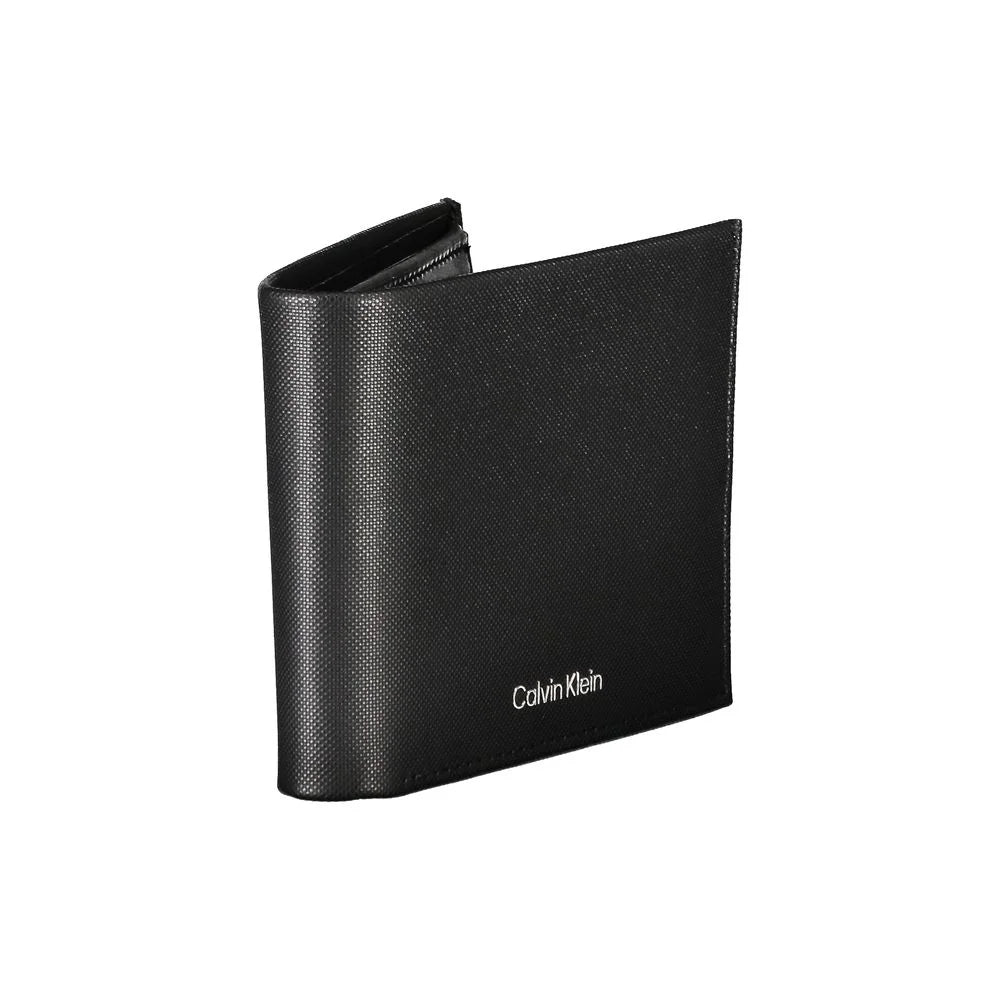 Calvin Klein Elegant Black Leather Wallet with RFID Blocking - Wallets