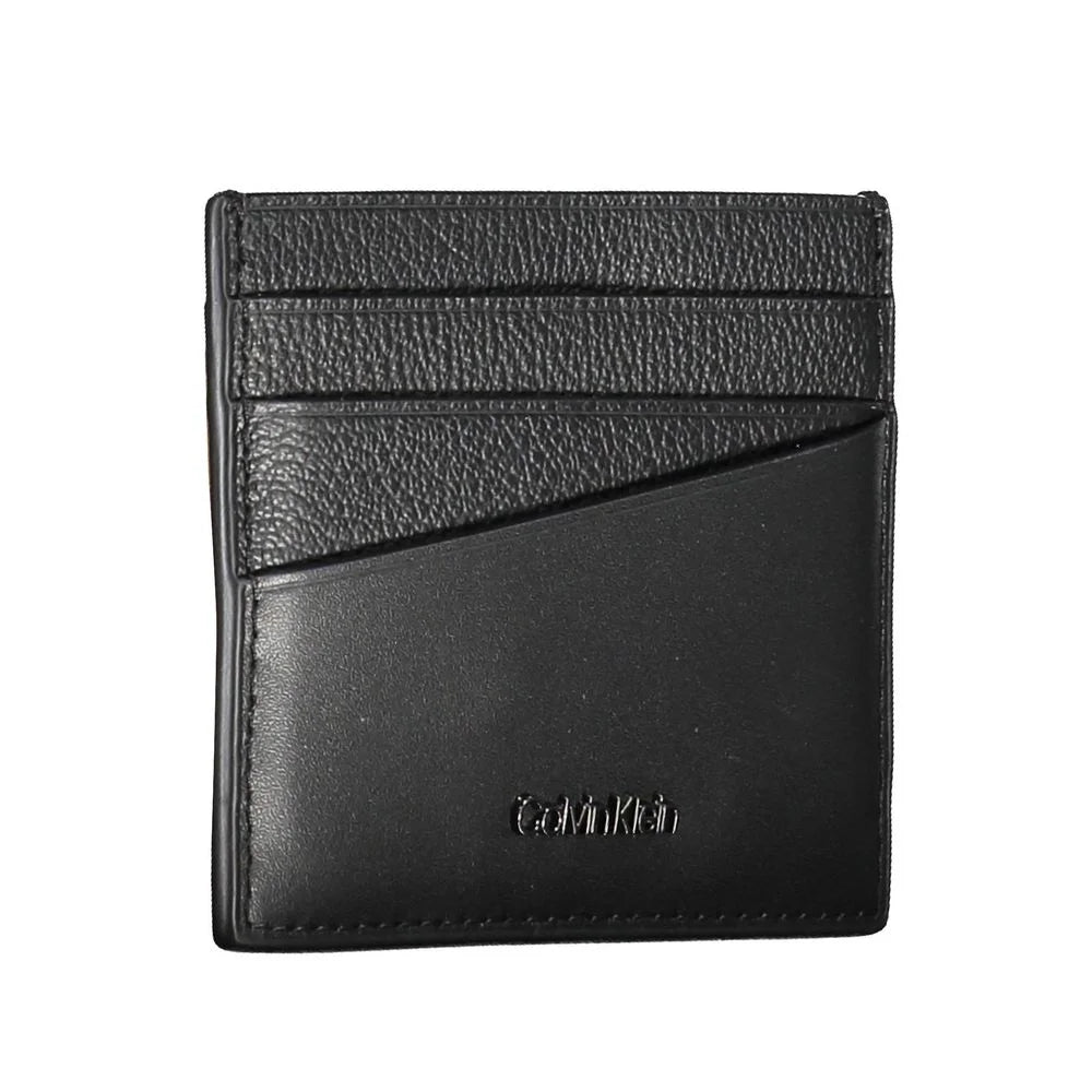 Calvin Klein Elegant Leather Card Holder in Timeless Black - Card Cases