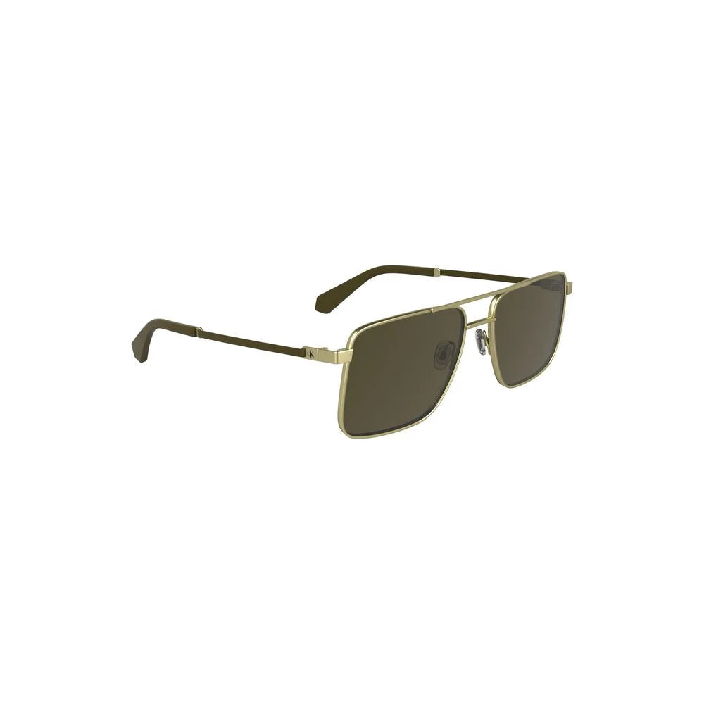 Calvin Klein Gold Metal Men Sunglass - Sunglasses