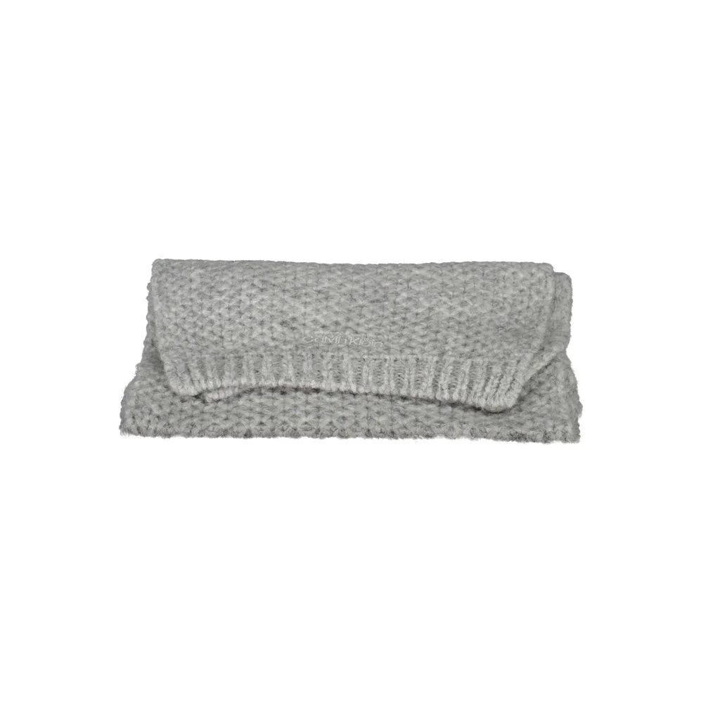 Calvin Klein Gray Alpaca Wool Scarf - Scarves & Shawls