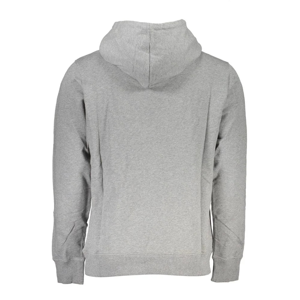 Calvin Klein ’Gray Cotton Men Sweater with Hood and Central Pocket’ - Hoodies