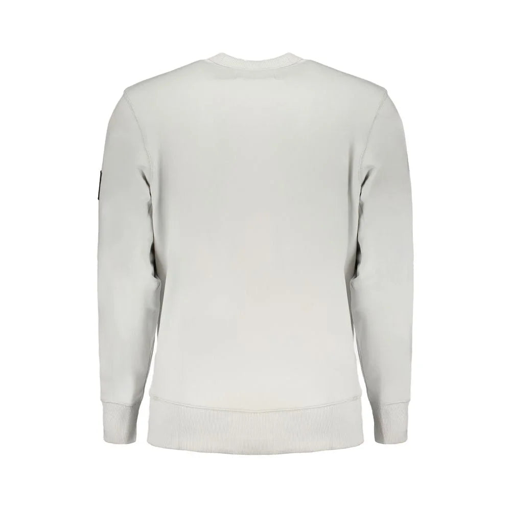 Calvin Klein Gray Cotton Men Sweater - XXL - Sweatshirts