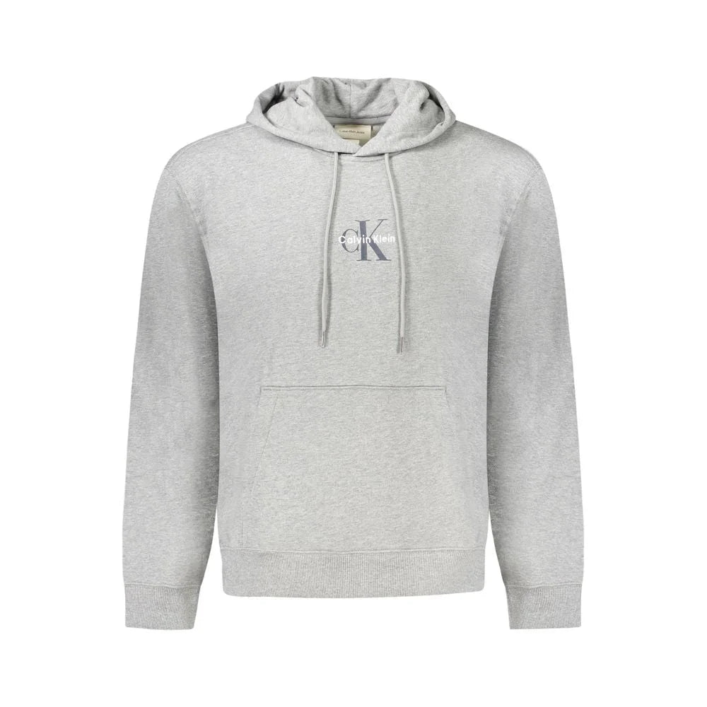 Calvin Klein Gray Cotton Mens Hooded Sweater - Hoodies