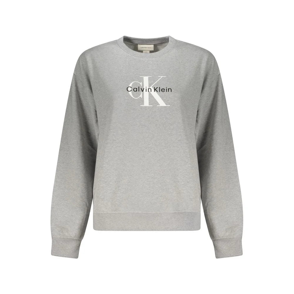 Calvin Klein Gray Cotton Women Sweater - Sweatshirts