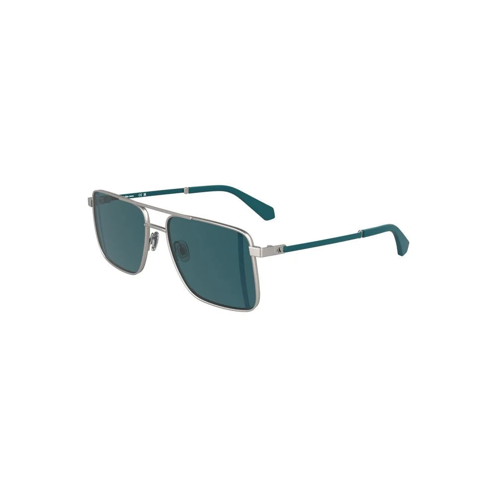 Calvin Klein Gray Metal Men Sunglass - Sunglasses