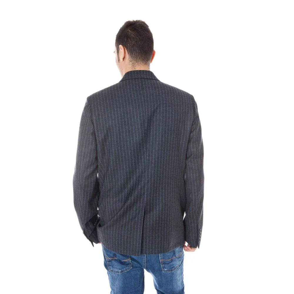 Calvin Klein Gray Wool Men Jacket - IT50 | L - Sport Jackets