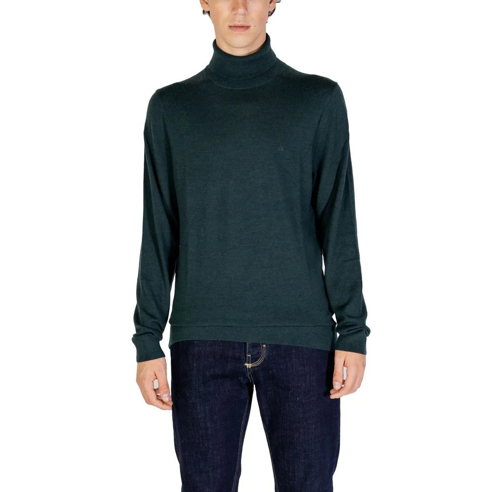 Calvin Klein Green Wool Turtleneck