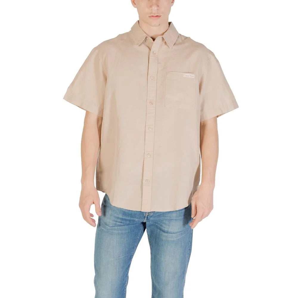 Calvin Klein Jeans Beige Linen Shortsleeve - IT48 | L