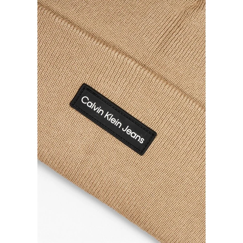 Calvin Klein Jeans Beige Recycled Polyester Caps Baseball Hat - UNI