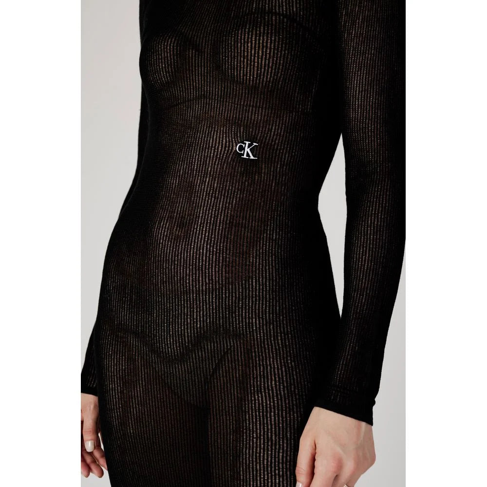 Calvin Klein Jeans Black Marabou Long