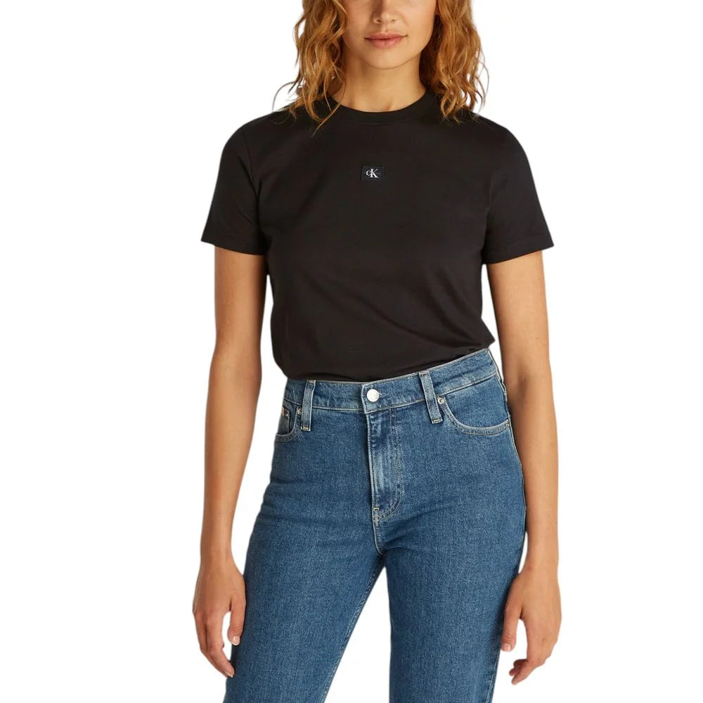 Calvin Klein Jeans Black Recycled Cotton T-Shirt - IT38|XS