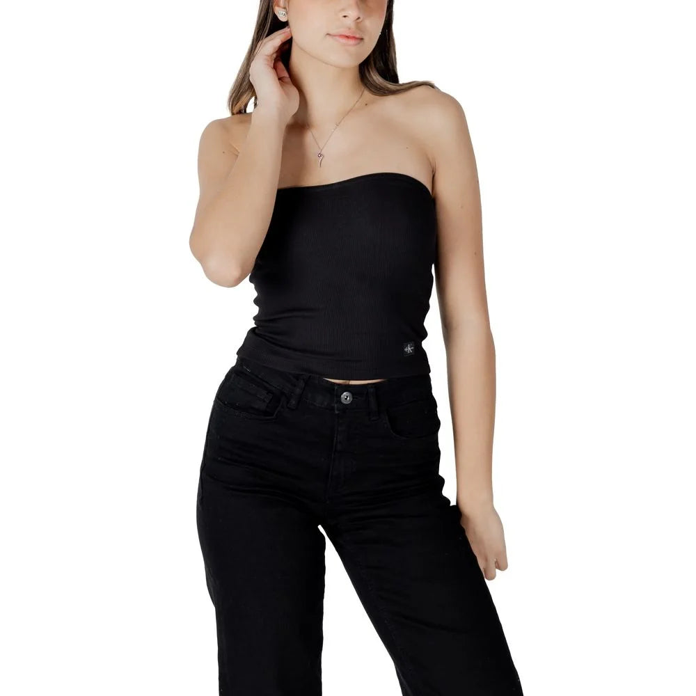 Calvin Klein Jeans Black Recycled Cotton Top - IT42|M