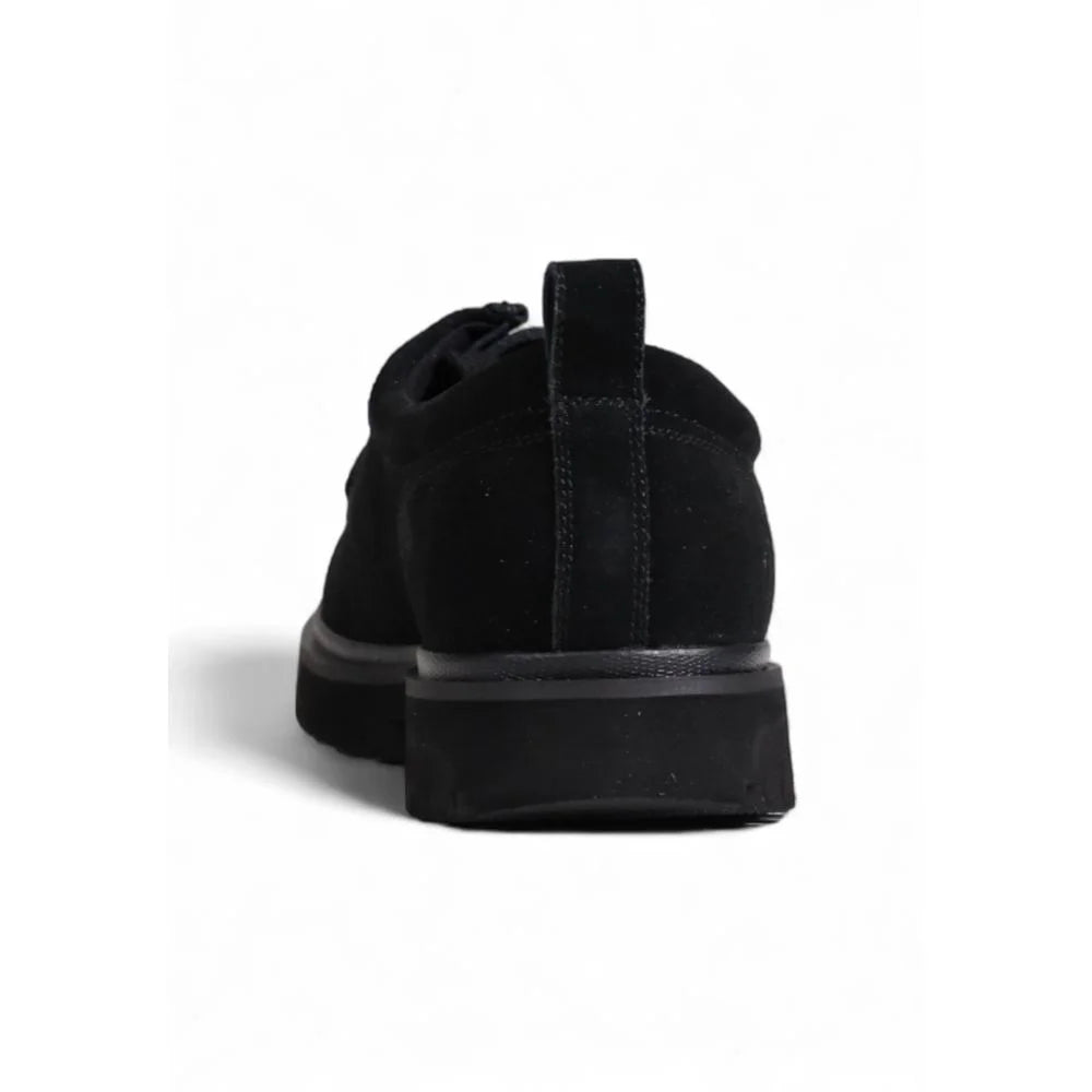 Calvin Klein Jeans Black Suede Leather Oxfords And Derby - EU45/US12