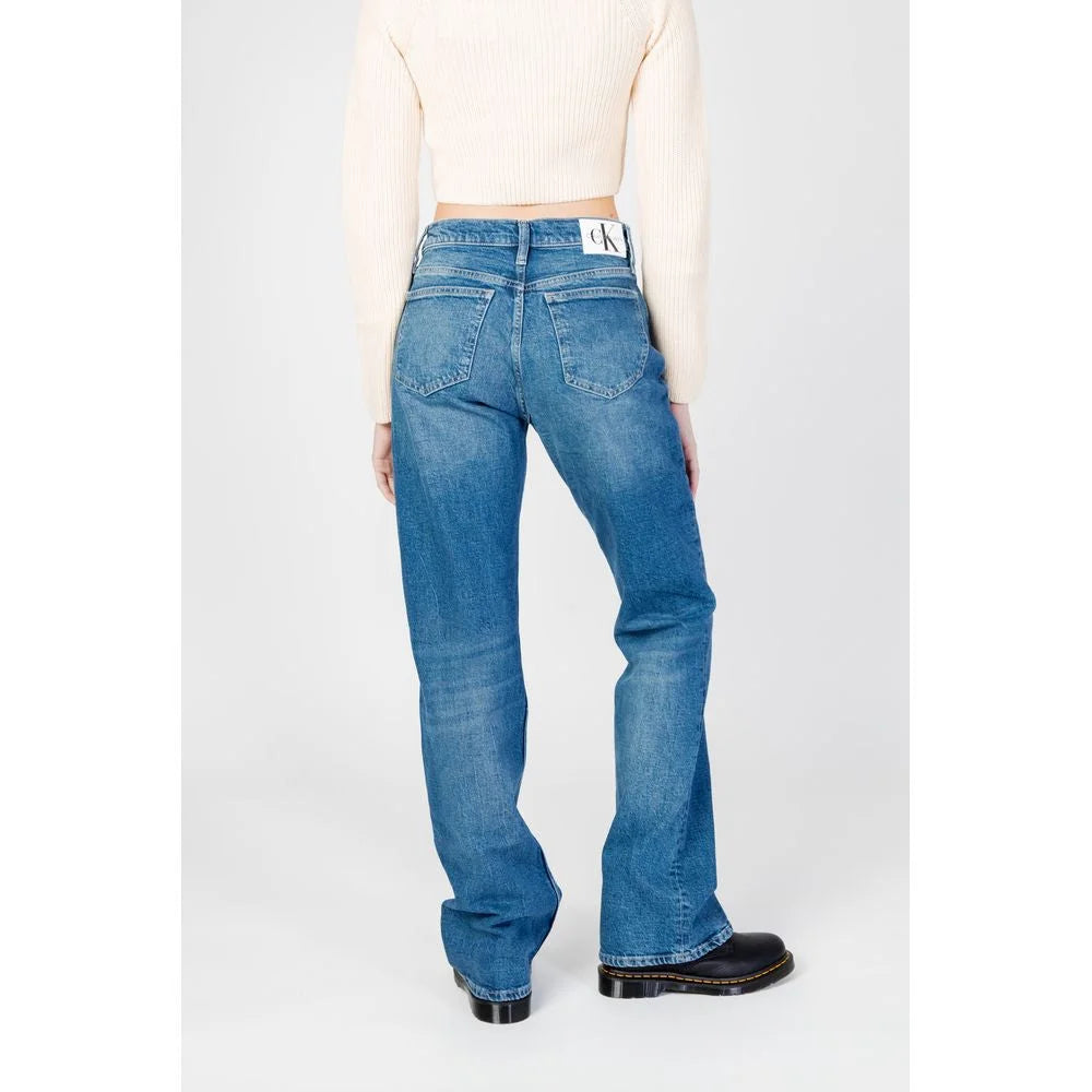 Calvin Klein Jeans Blue Cotton Mom Jean