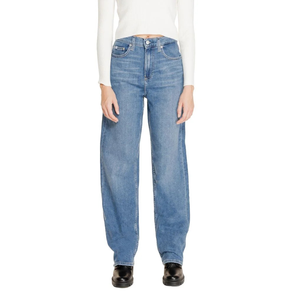 Calvin Klein Jeans Blue Cotton Relaxed Fit Jean