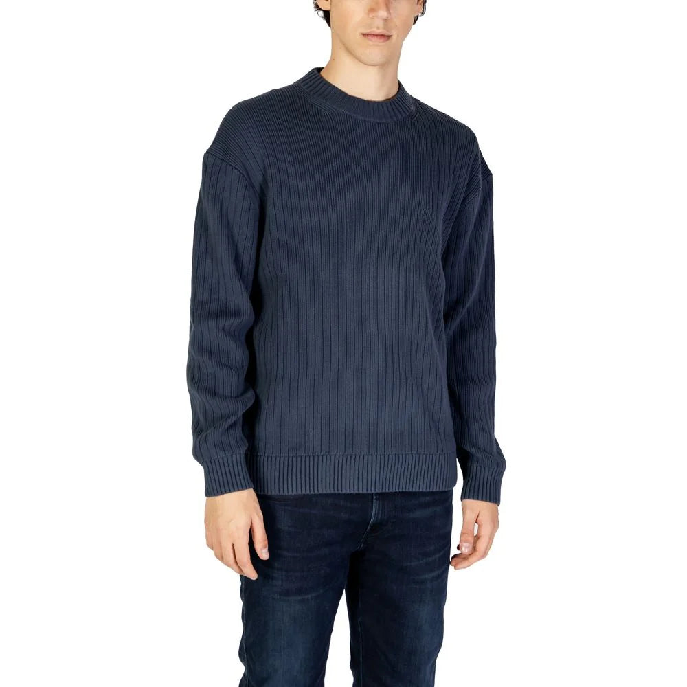 Calvin Klein Jeans Blue Cotton Sweater - IT54 | XXL