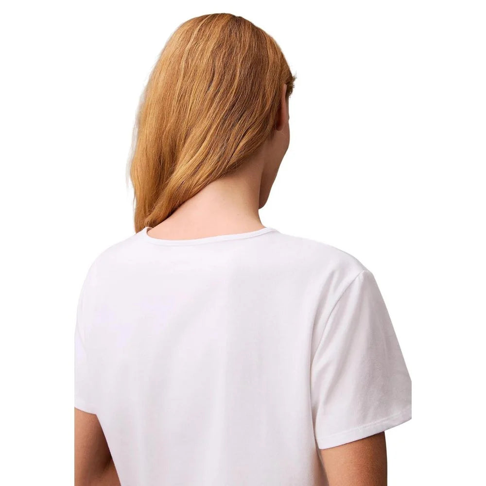 Calvin Klein Jeans White Recycled Cotton T-Shirt - IT44|L
